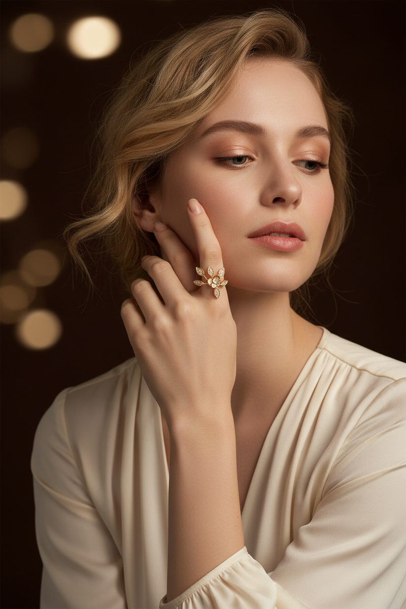 High-End Floral Ring - New Model