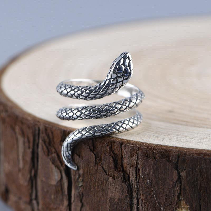 Coiled Snake Adjustable Ring