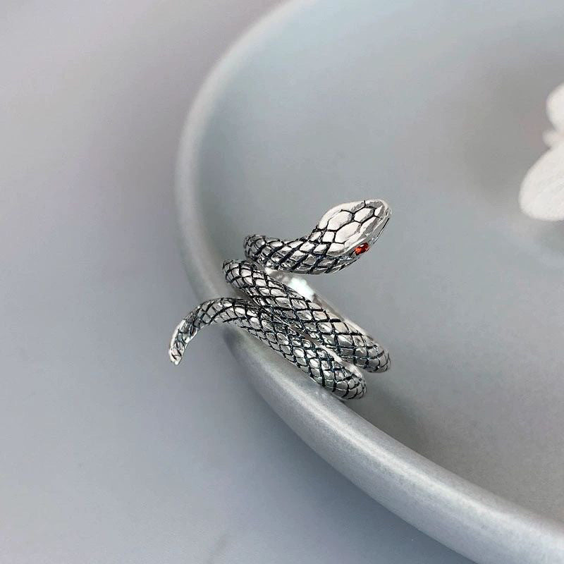 Coiled Snake Adjustable Ring