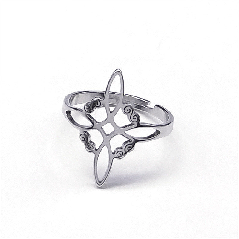 Filigree Cross Open Ring