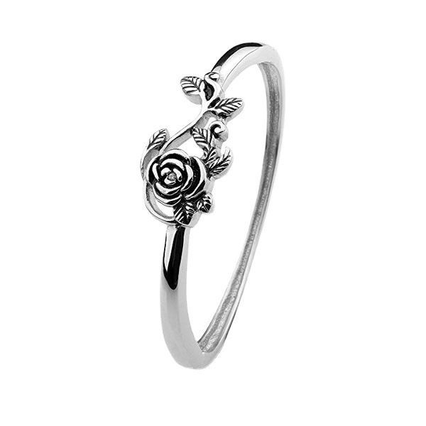 Oxidized Rose Vine Ring